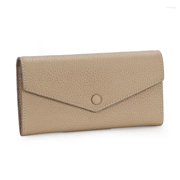 Portefeuilles Urban Master peau de vache longue femmes portefeuille grande capacité véritable enveloppe en cuir de vache mince pochette téléphone sac à main Dompet Pria Kanvas