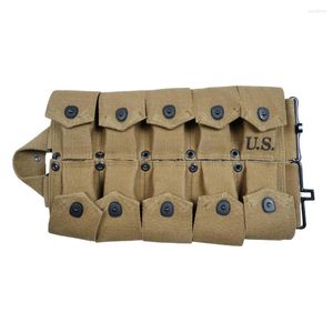 Portefeuilles US 10cell Pouch Retro Army Tool Bag Military Pack Normandie Tactical Storage Pocket Green Kaki Hardware