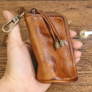 Portefeuilles vintage clés en cuir fait à la main