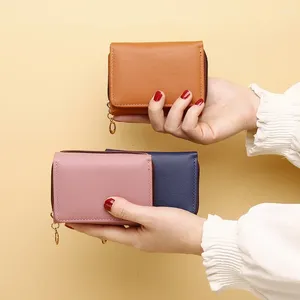 Portefeuilles portefeuille femme haut de gamme Sense Compact Version coréenne mode court multifonctionnel Tri-fold sac sacs à main