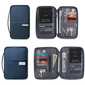 Carteras Porta pasaporte a prueba de agua Cartera de viaje Organizador grande Accesorios Bolsa de documentos PortatarjetasCarteras