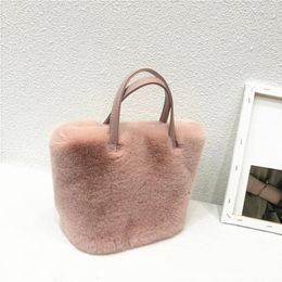 Carteras Invierno Cálido Bolsos de piel Bolso de hombro Bolsos de imitación Bolso de mano Señoras Bolsa Feminina Diseñador de lujo Axilas