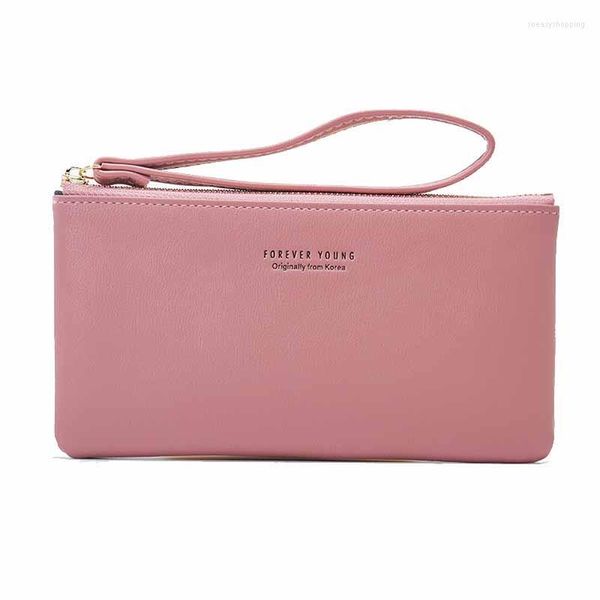 Portefeuilles femmes Long Style porte-carte sac femme porte-monnaie grande capacité fermeture éclair sac à main luxe portefeuille pour fille téléphone