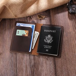 Portefeuilles femmes hommes rétro d'affaires couvrent le support multifonction ID de carte de banque du cuir portefeuille accessoires de voyage