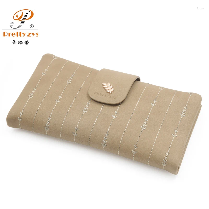 Portafogli Stampa da donna Portafoglio lungo per donna Simple Coin Borse Ladies Two Fiel Female PU Pieno di pelle PU