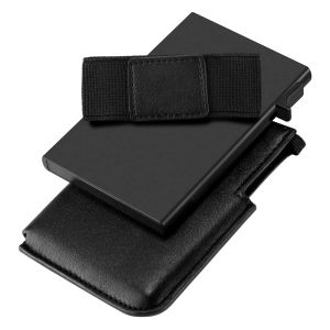 Portefes ye arbre portefeuille élastique minimaliste Men de crédit Smart Metal Mini Purse RFID SAFE SAFE CARD SLIM POP-UP WALLLET HOMME