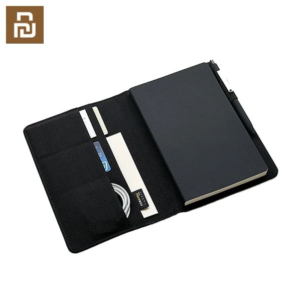 Portefeuilles youpin smart kaco noble papier noir cahier pu cuir carte slot wallet planificateur de portefeuille pour les fournitures de bureau de voyage de voyage