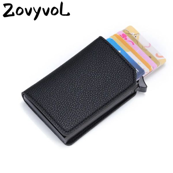 Portefeuilles zovyvo rfid nom personnalisé portefeuille porte-cartes monnaie sac à main hommes portefeuille en cuir smart portefeu