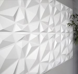 Fond d'écran décoratif en panneau mural 3D Design diamant conception végétale Fibre Wallstickers9638137