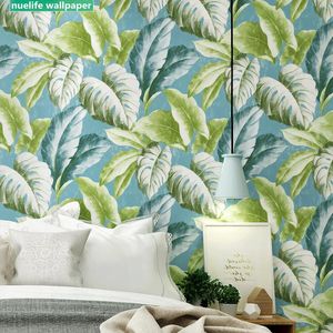 Wallpapers 0,53x10m Noordse bananenblad behang slaapkamer woonkamer