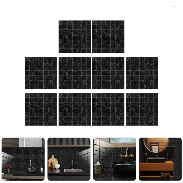 Fonds d'écran 10 pcs décor de mosaïque autocollants de carreaux de bille