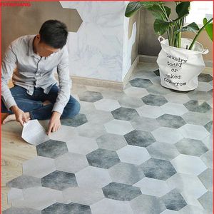 Hexagonal Non-Slip Waterproof Peel and Stick Bathroom Floor Stickers - 10Pcs 2024