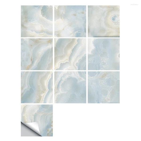 Fondos De Pantalla 10 Piezas De PVC Fácil De Aplicar: Pegatinas De Azulejos De Bricolaje Para Mejoras Instantáneas Del Hogar Y Un Adhesivo Fuerte Es MZ-2-349 30cmX30cm