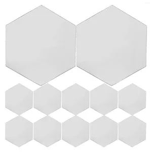 Wallpapers 12 pc's zeshoekige muurstickerstickers voor slaapkamer esthetische stickers woonhuis Decor mini