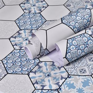 Fondos de pantalla 1M5M Espesar Baño Impermeable Piso Pegatinas PVC Vinilo Cocina Backsplash Etiqueta de la pared Azulejo Antideslizante Pegatinas resistentes al desgaste 221008