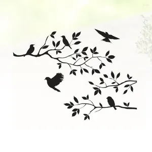 Fonds d'écran 1pc amovible bricolage peler et coller créatif branche d'arbre oiseaux stickers muraux autocollant