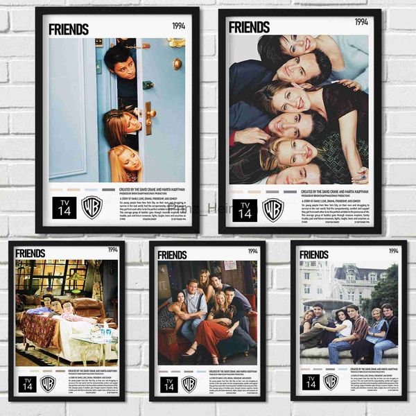 Fondos de pantalla 2022 Friends ic TV Show Gifts Canvas Painting Poster Prints Movie Wall Art Pictures Decoración para sala de estar Dormitorio Decoración J230704