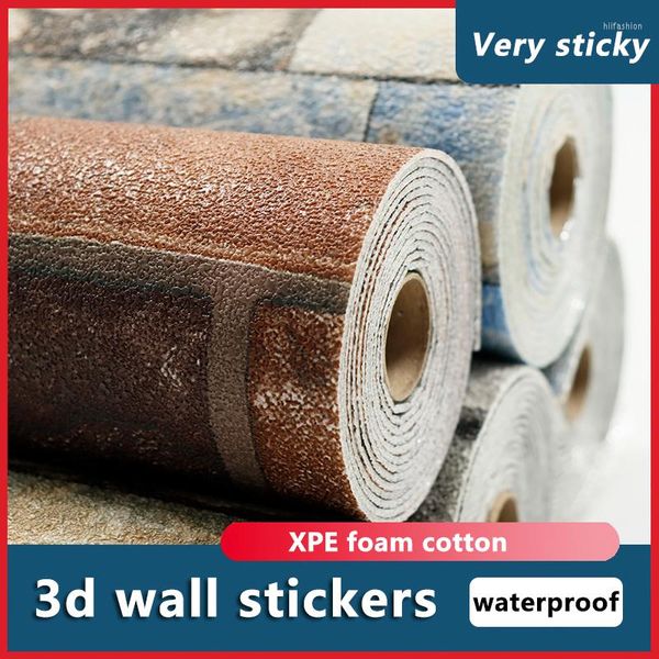 Papiers peints 280x50cm motif de brique conception 3D Stickers muraux papier peint auto-adhésif étanche et étanche à l'humidité décoration de la maison