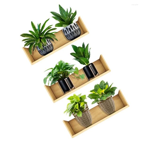 Fonds d'écran 3 feuilles Stickers muraux plante verte en pot autocollant papier peint pépinière Pvc esthétique