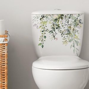 Wallpapers 30 25cm Plant Flower Leaf Wall Sticker Creative Toilet Decorative Restaurant Bathroom Commercial Self-adhesive