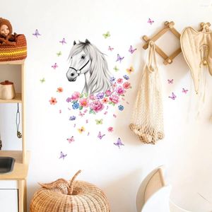 Fonds d'écran 30 40cm de fleur de cheval Butfly Carton Autocollant mural backwall chambre d'enfants chambre vivante peinture murale décorative