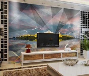 Fonds d'écran 3D Abstract Snul Snow Mountain Mural Po Fond de peint pour maison décor d'art mural pour le salon muraux Rolls Paper Rolls Amélioration