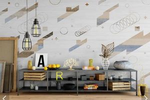 Wallpapers 3D Abstract Houten Muurschilderingen Po Paper Restaurant Shop Contact Papers Papel Pintado Rayas Textured