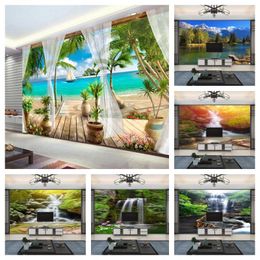 Wallpapers 3d strand behang muur schilderen op maat muurschildering groot voor woonkamer tv -bank slaapkamer studie thuis decor natuur landschap papier