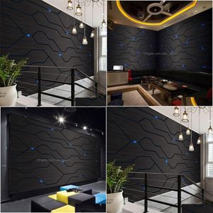 Fonds d'écran 3D Black Metal Circuit Board Industrial Wall Paper Technology Company Décor Mural E-Sports Hall Internet Bar KTV Wallpape Dh8Hj