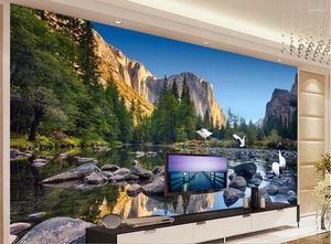 Fonds d'écran 3D Fond d'écran personnalisés décoration de maison TV Télélénaire des montagnes et du mur de beauté naturel Mural PO