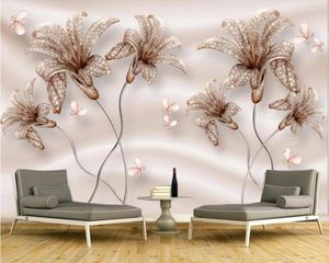 Fondos de pantalla 3D Jewel Flower Flowpaper Mural Papel de Pared