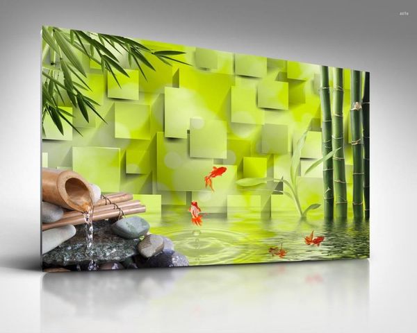 Fondos de pantalla 3D Habitación Wallpaper Paisaje Bambú Estereoscópico Decoración del Hogar