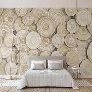 Wallpapers 3D ronde geometrische patroon decor kunst behang muurschildering muurschildering moderne woonkamer slaapkamer sofa tv achtergrond po