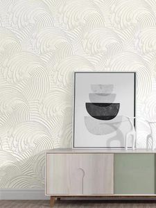 Wallpapers 3D Dikke Reliëf Concave Witte Roos Gunstige Cloud Behang Woonkamer Kledingwinkel Verticale Streep Behang Ster