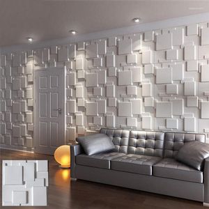 Wallpapers 3d wandpaneel sticker plafond plastic mal voor tegel gipsstenen kunst decoratieve vorm 30 cm