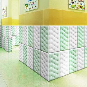 Wallpapers 3D Wall Stickers behang zelfklevend 4 mm tatami anti-botsingsmat kussen Kids slaapkamer woonkamer zacht schuim kussen