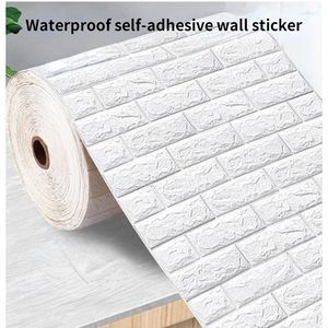 3D Wallpaper - Continuous Brick Pattern, Waterproof Self-Adhesive Sticker for Home Decor (70cm x 1m)