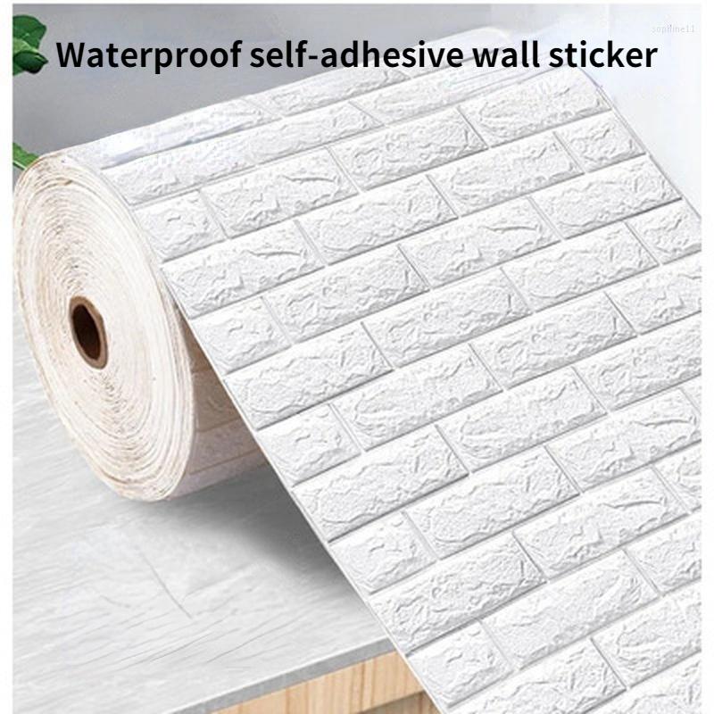 Wallpapers 3D wallpaper 70 cm 1m continue bakstenen patroon sticker waterdichte woningdecoratie zelfklevend