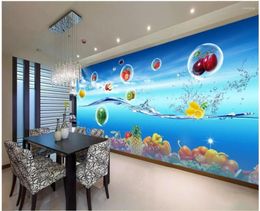 Wallpapers 3d Wallpaper Custom Po Mural Fruit and Vegetable Kleurrijke Restaurant Achtergrond Wall Home Decor For Walls 3 D