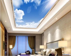 Fonds d'écran 3D Fond d'écran mural Blue Sky Cloud Plafond Poard PO POP PORD PAPIER DÉCORT