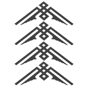 Fonds d'écran 4 PCS Stickers de fleurs diagonaux tridimensionnels PEEL MIRMOR DE MIRMOR ET POUR DES SALLES DÉCALES DE DÉCAL