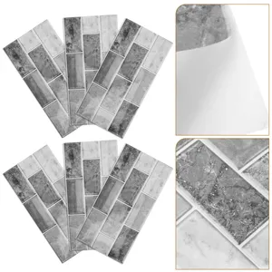 Fonds d'écran 6 feuilles d'autocollant décoration de mur de cuisine peigne et autocollants pour carreaux de carreaux d'origine carreaux de salle de bain hayon de salle de bain
