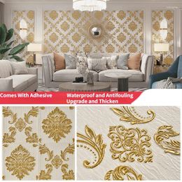 Wallpapers 70x70cm 3D muursticker Zelfklevend goud drukkerij waterdichte warm wallpaper woonkamer achtergrond slaapkamer decor