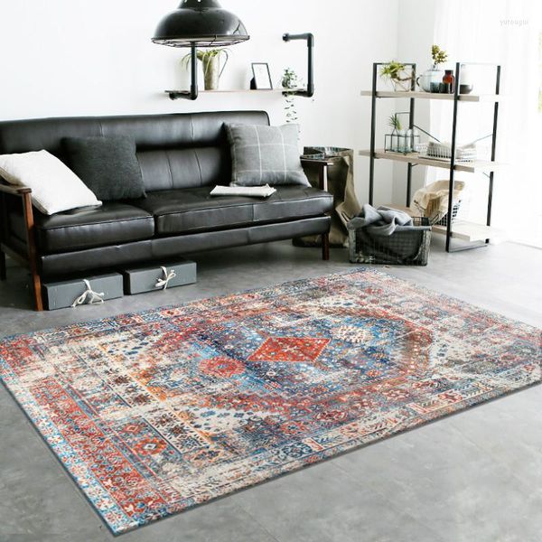 Papiers peints américain Vintage tapis salon canapé nordique minimaliste chambre turc peut être lavé personnalisé