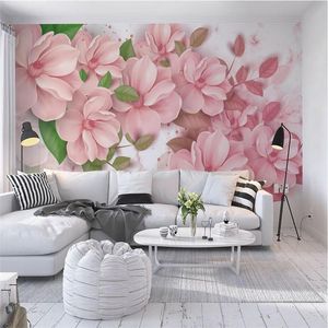 Wallpapers baby wallpaper bloem muur decor gratis bureaublad Noordse windmarmeren patroon bloemen custom po