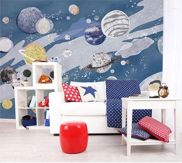 Fonds d'écran Bacaz Bande Dessinée Univers Étoile 3d Mur Po Mural Papier Peint Pour Enfant Enfant Chambre Maternelle Papier Décor