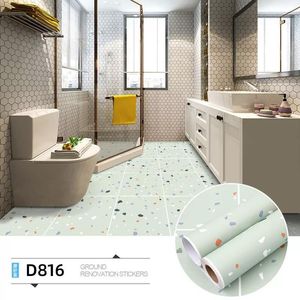 Wallpapers badkamer waterdichte vloerstickers keuken niet-slip tegel dik slijtvaste woning decoratie behang