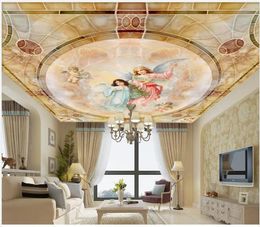 Wallpapers mooie engel Europese plafonds muurschildering muurpapier woonkamer natuurlijk stro wallpaper 3D