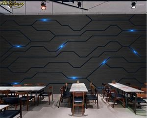 Wallpapers Beibehang 3D Black Metal Printplaat Industrieel Decor Behang Technologie Bedrijf Muurschildering E-sporthal Internet Bar KTV