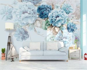 Fondos de pantalla Beibehang Custom p o wallpaper pintado a mano flor de peonía revestimiento de paredes mural para sala de estar dormitorio fondo 3d 220927